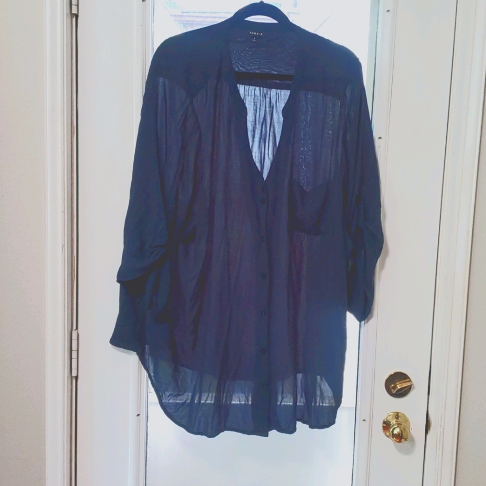 Torrid Navy Blue Blouse